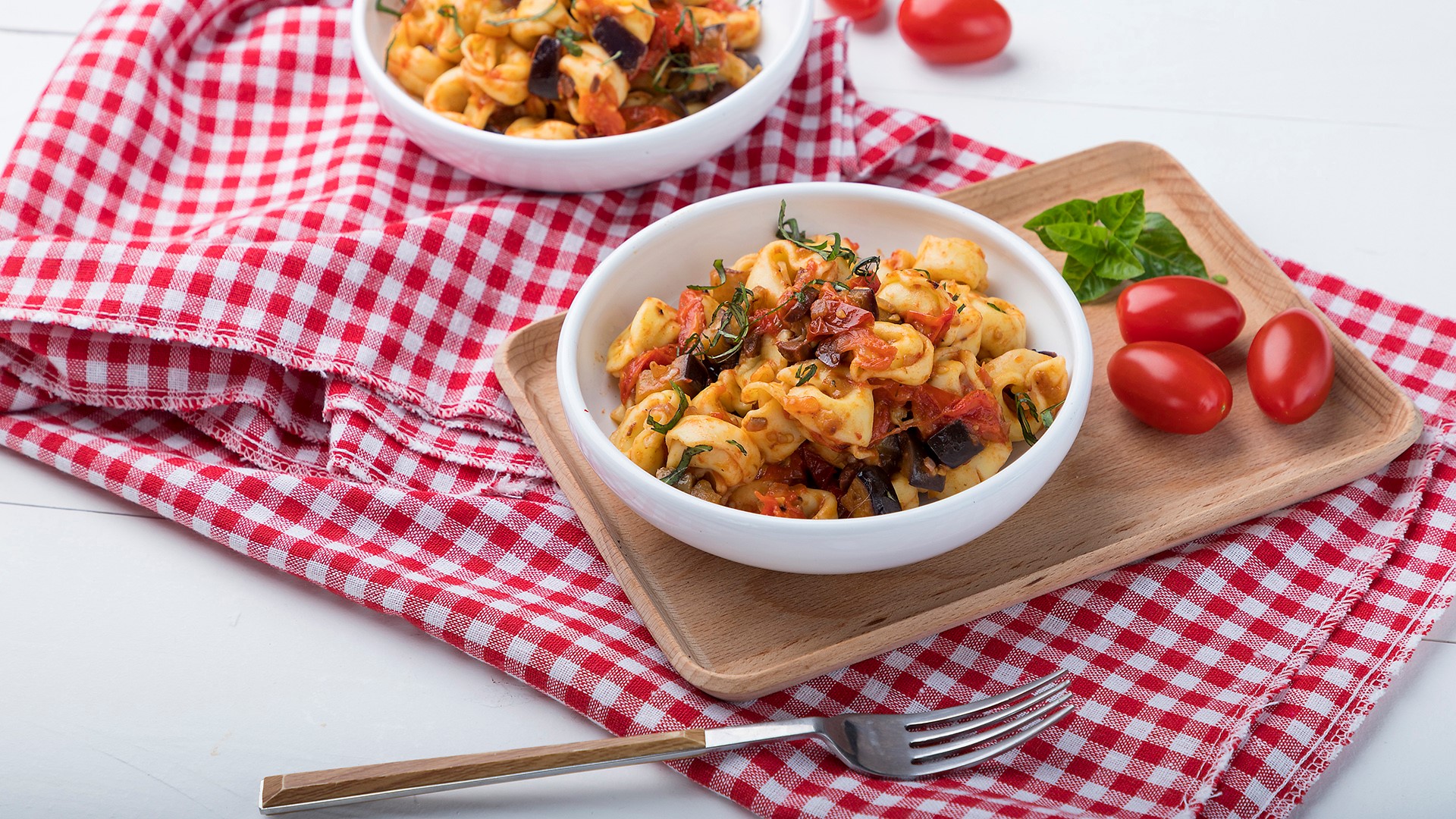 Baked Tortellini With Eggplant And Potato