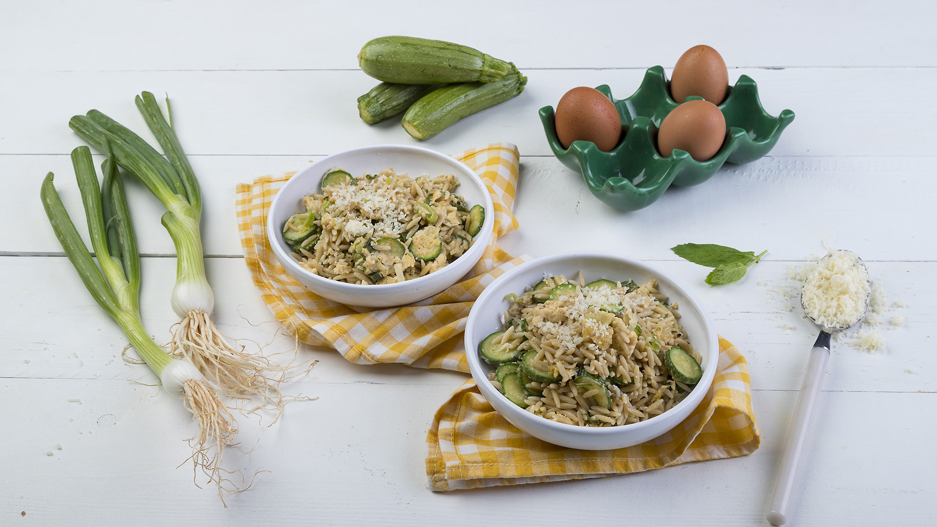 Orzo whole wheat with zucchini and eggs MISKO