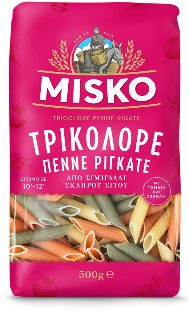 MISKO-TRICOLORE-PENNE-RIGATE-500G